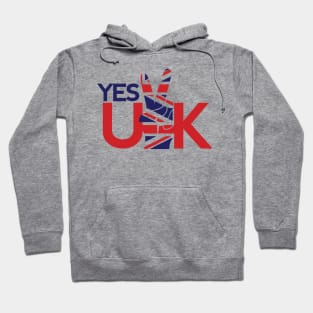 Yes UK - Patriotic British Pride Theme Hoodie